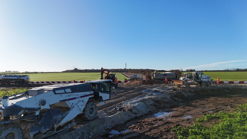Travaux de dévoiement de la RD1 et création d’un giratoire à Val d’Orger