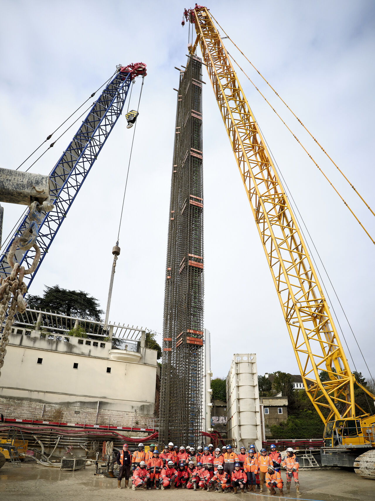Bétonnage des panneaux en Y de la gare Saint‑Cloud - Ligne 15 (92)