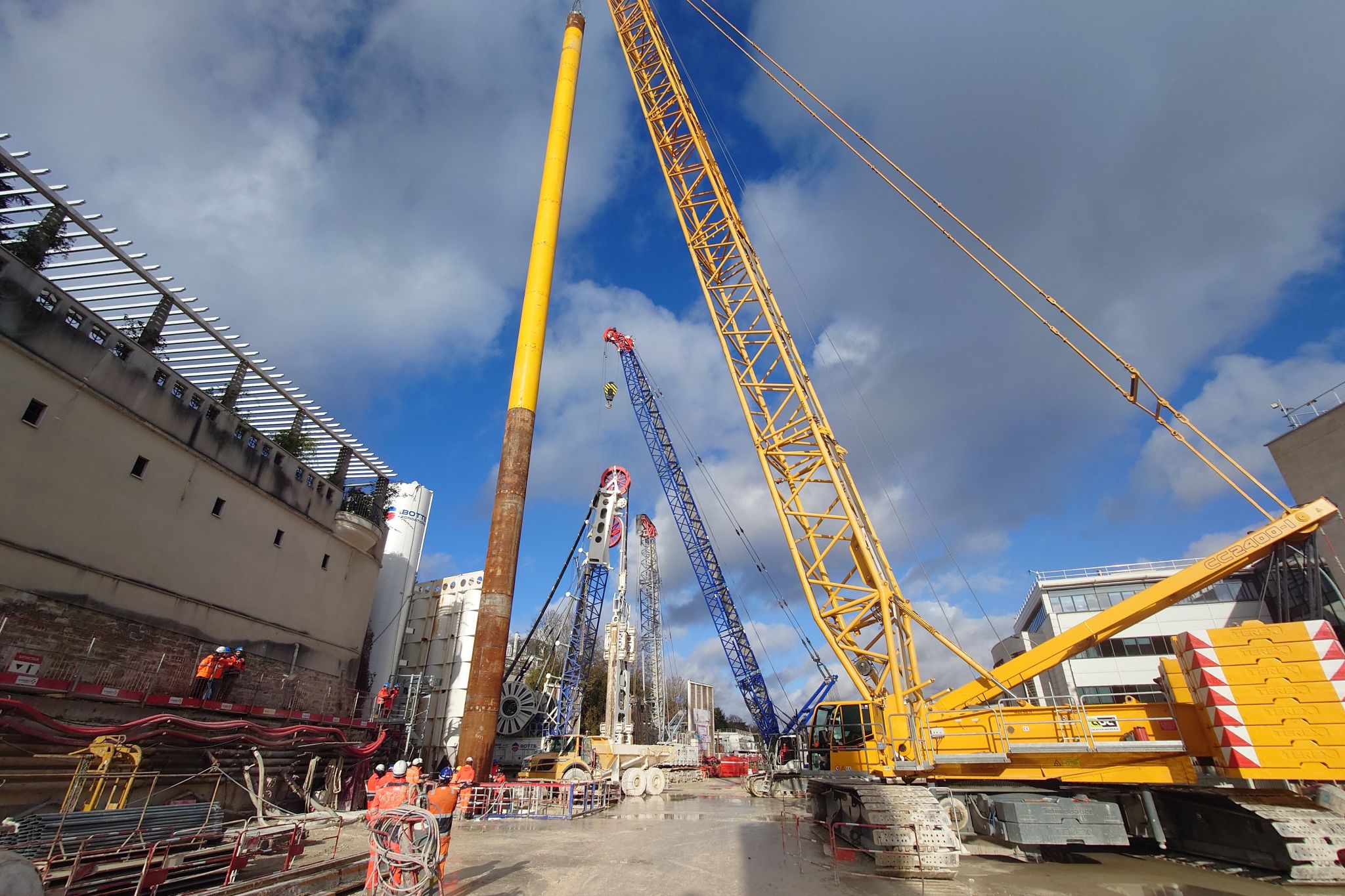 Bétonnage des panneaux en Y de la gare Saint‑Cloud - Ligne 15 (92)