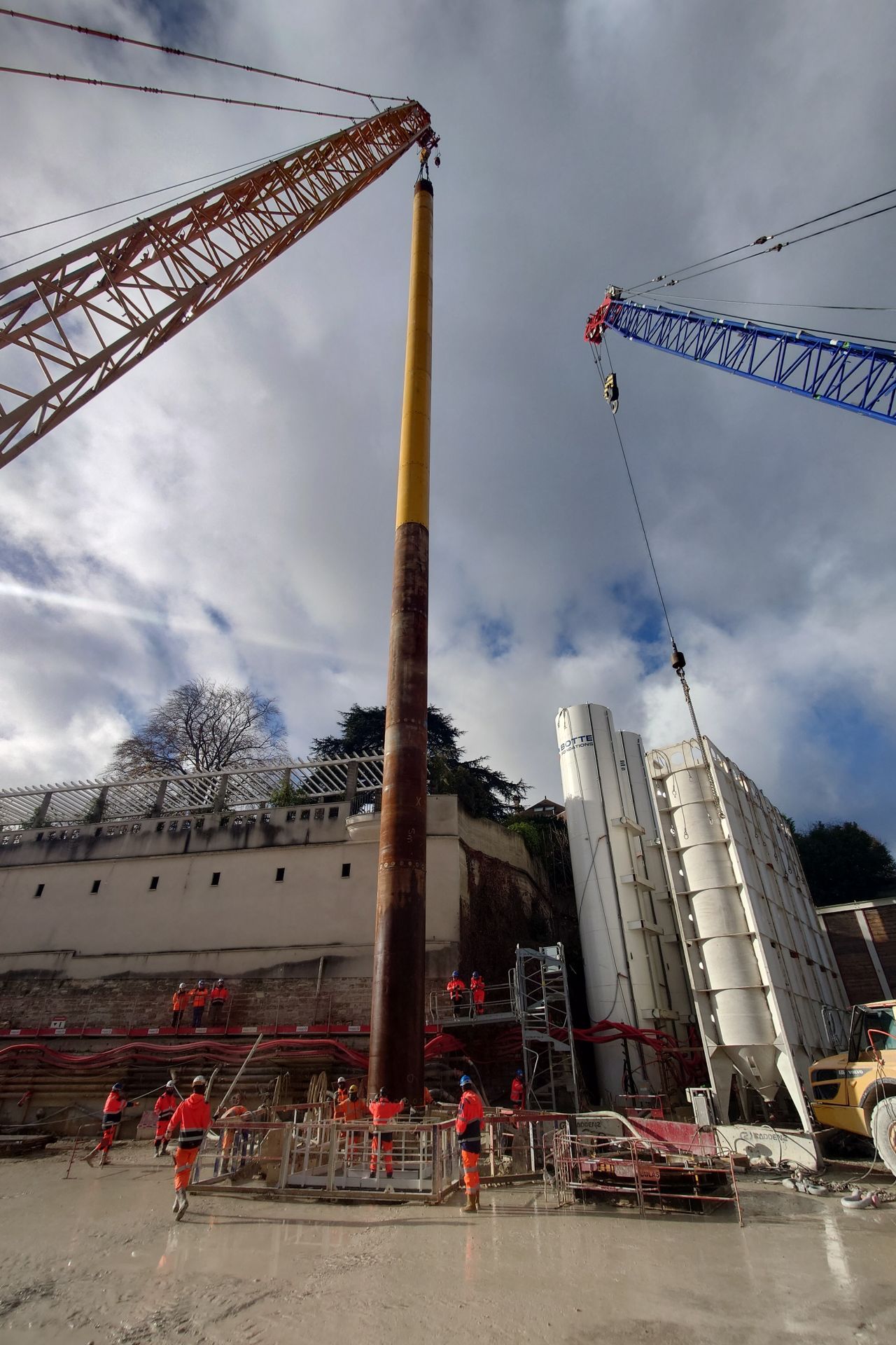 Bétonnage des panneaux en Y de la gare Saint‑Cloud - Ligne 15 (92)