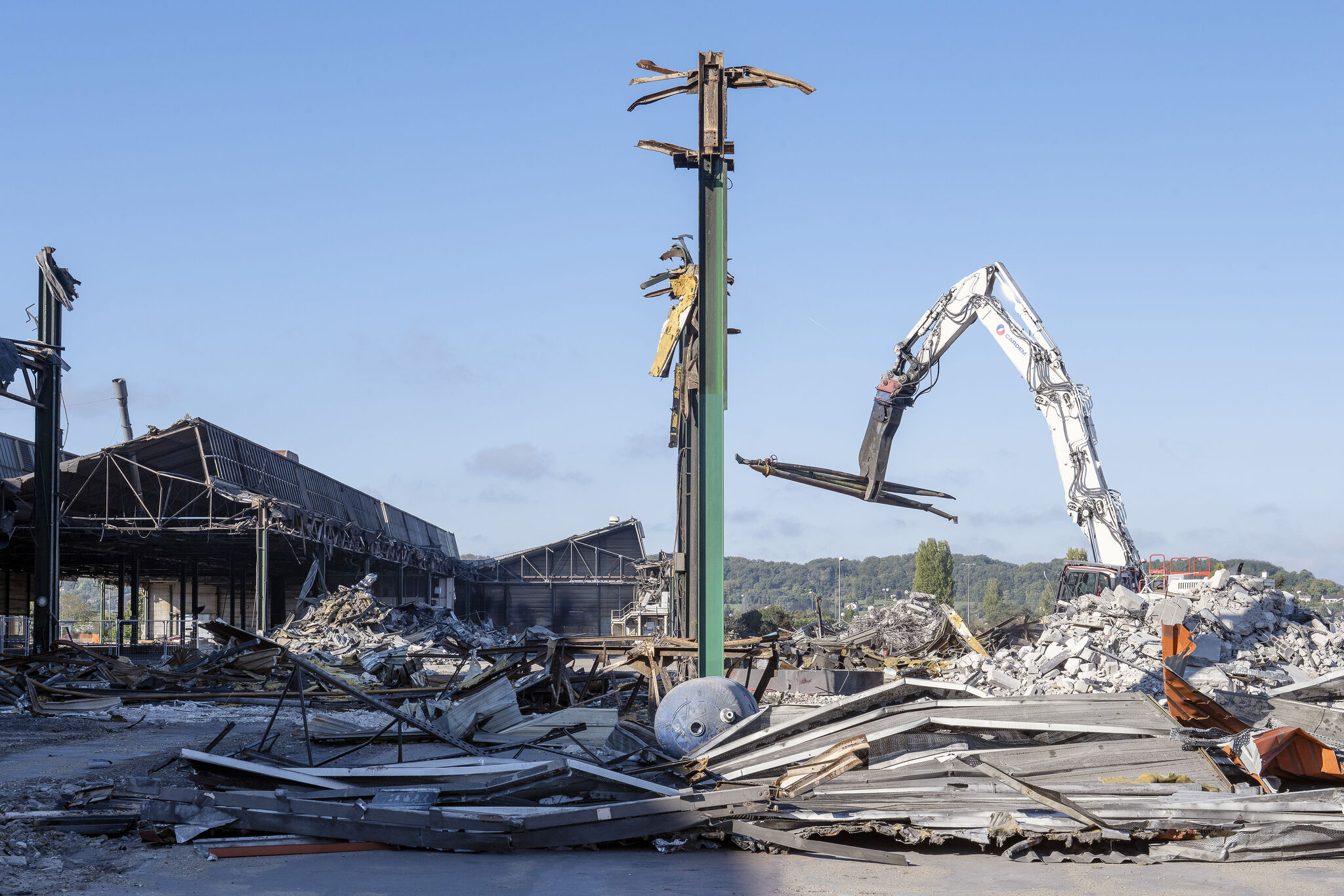 chantier de déconstruction du site des Fonderies du Poitou
