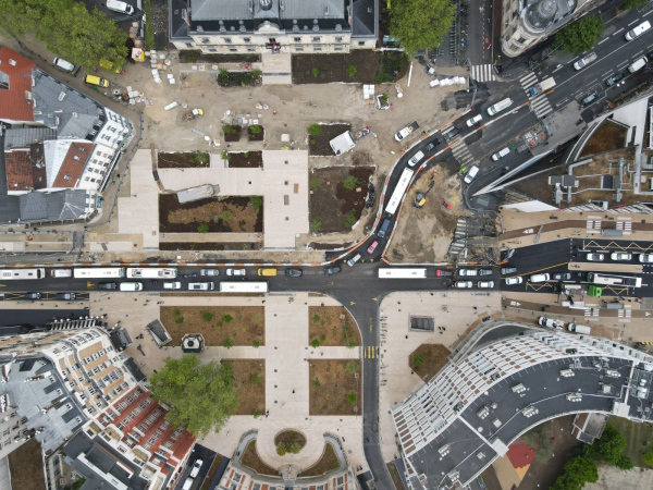 Réaménagement de la place de la République à Saint‑Ouen‑sur‑Seine (93)
