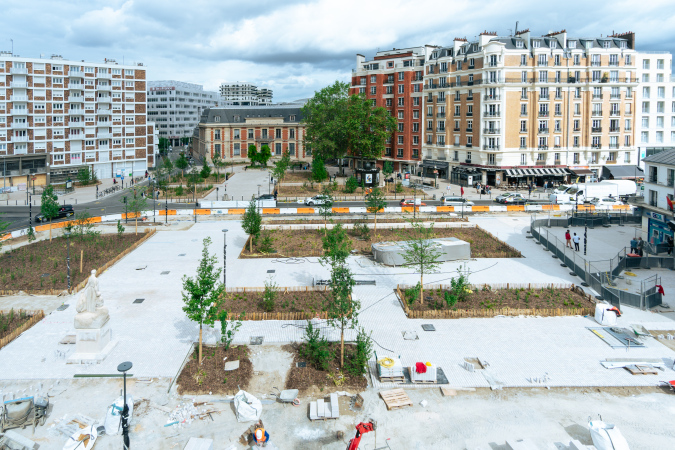 Réaménagement de la place de la République à Saint‑Ouen‑sur‑Seine (93)