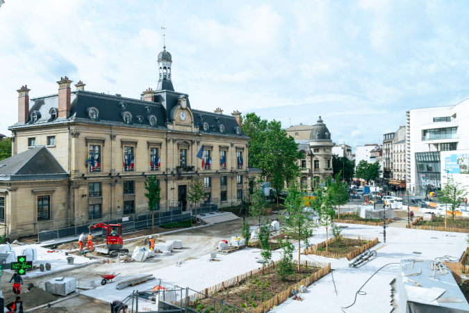 Réaménagement de la place de la République à Saint‑Ouen‑sur‑Seine (93)