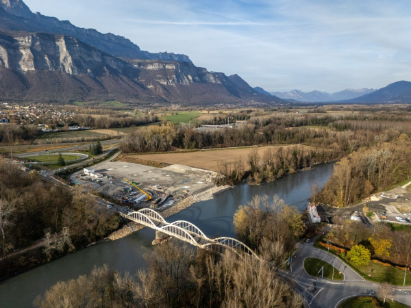 Construction d’un nouveau pont sur l’Isère entre Brignoud et Crolles (38)