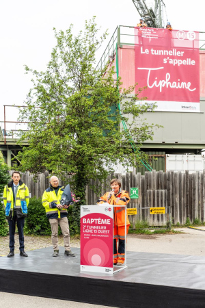 Lancement du tunnelier Tiphaine sur la ligne 15 Ouest à Sèvres