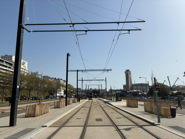 Mise en service de la ligne B du tramway à Brest (29)