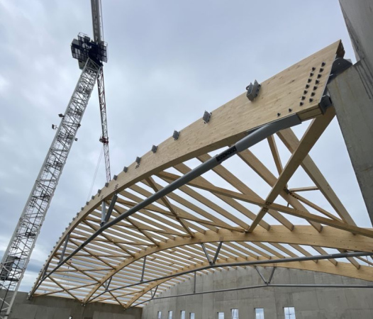 Construction du Palais des Sports de Chantereyne à Cherbourg (50)