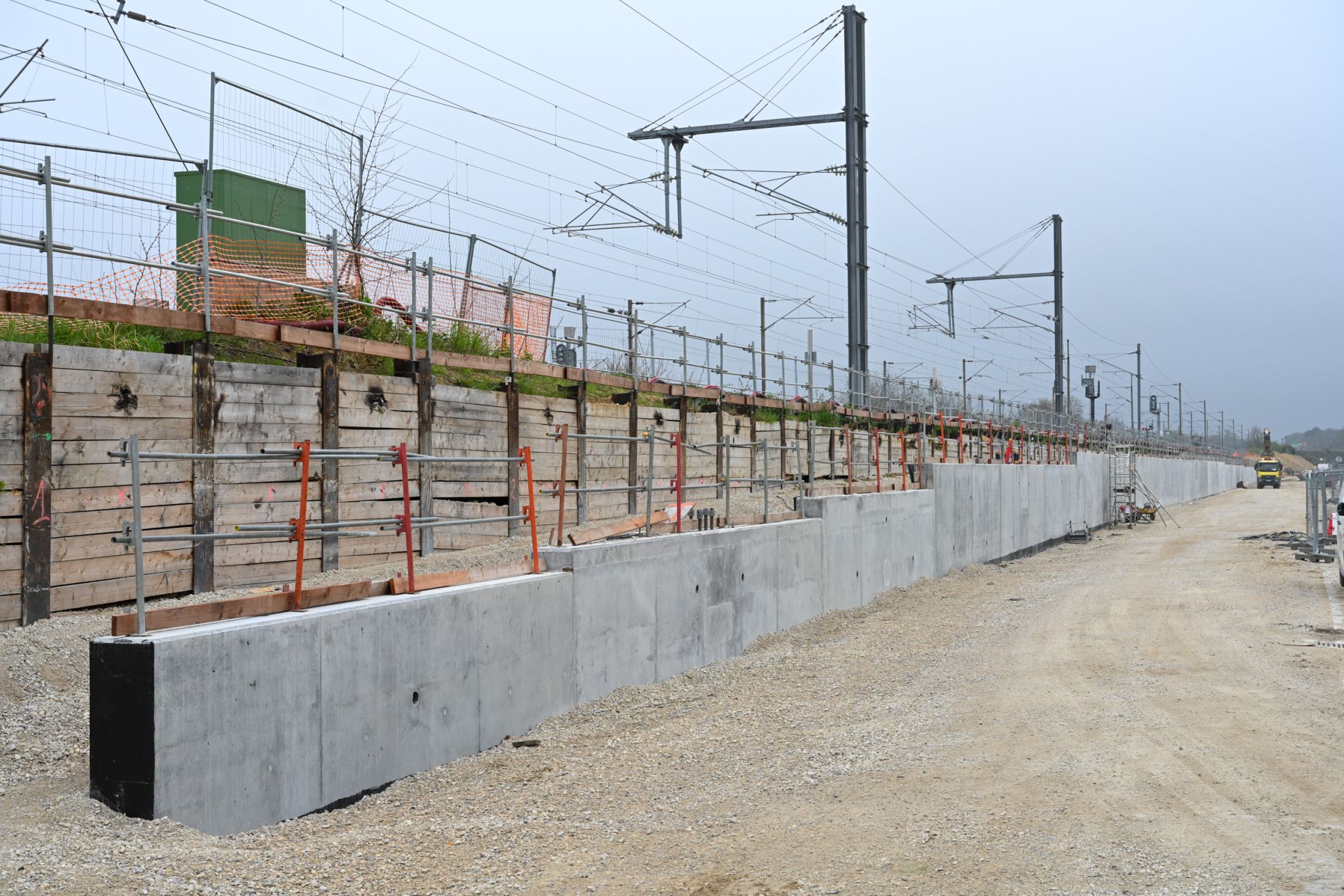 Construction du Mur Bolland du tramway T13 à Poissy 5