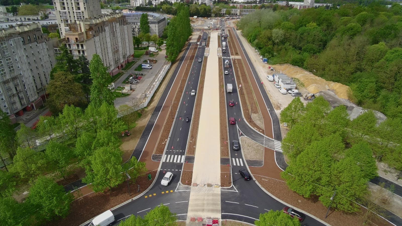 Réalisation du futur bus TZEN 2 reliant Melun à Lieusaint (77)