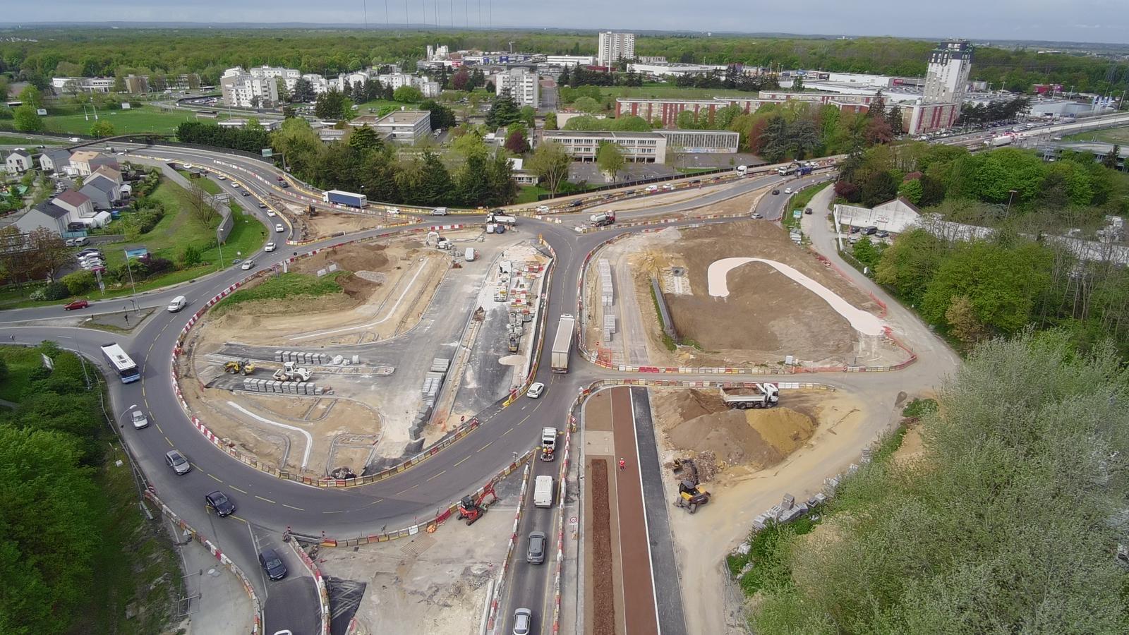 Réalisation du futur bus TZEN 2 reliant Melun à Lieusaint (77)