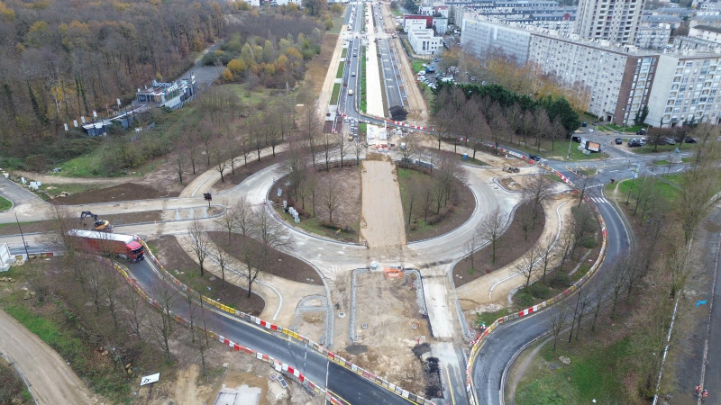 Réalisation du futur bus TZEN 2 reliant Melun à Lieusaint (77)